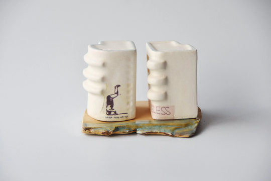 Ceramic Salt & Pepper Shakers, Bauhaus Tlv Ceramic Miniature Hous, Tel-Aviv Souvenir, Made in Israel, Tel-Aviv, Housewarming Gift