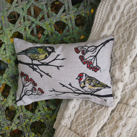 Lavender And Chamomile Linen Sleep Pillow, Garden Birds
