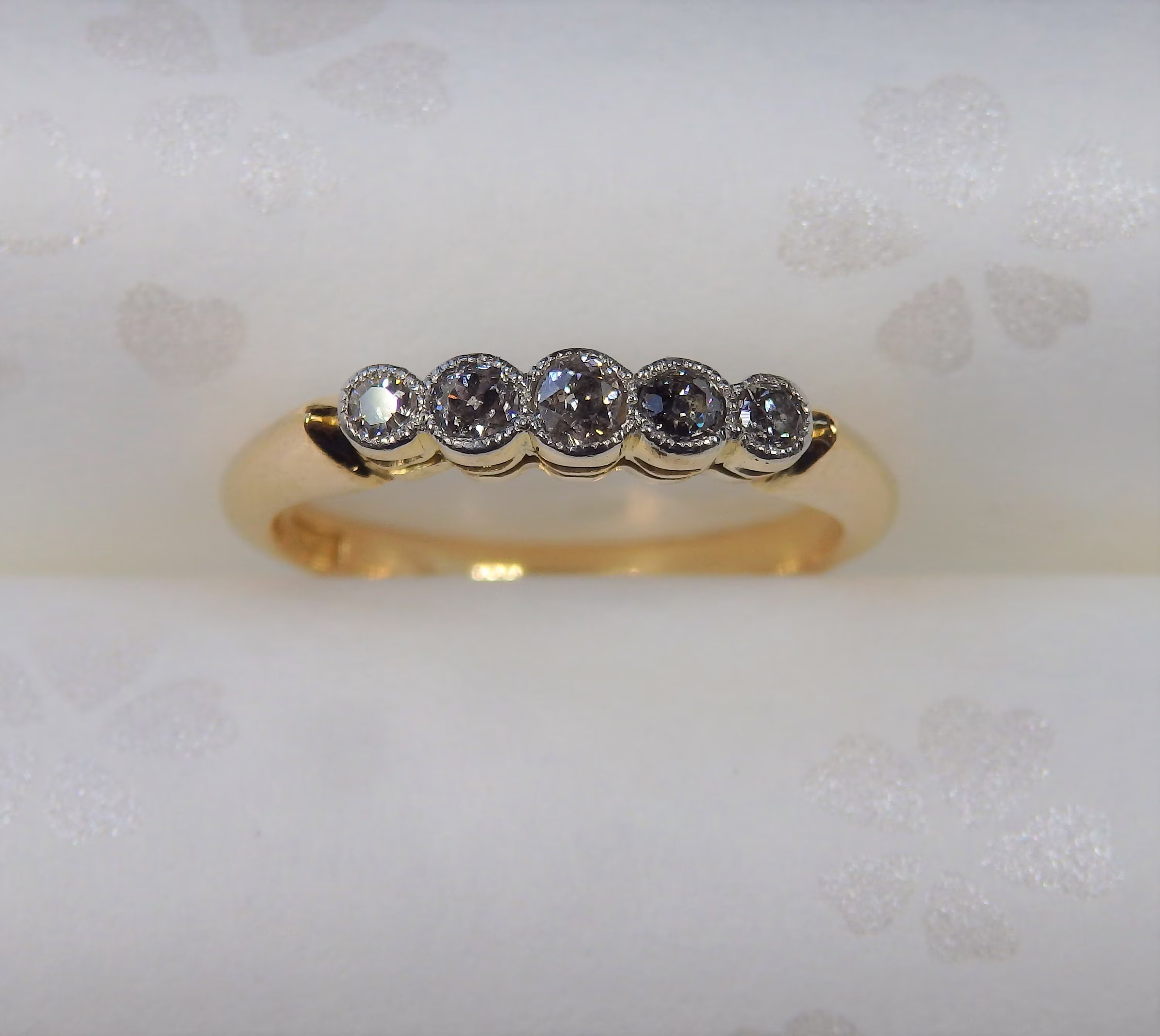 5 Stone Salt & Pepper Diamond Ring