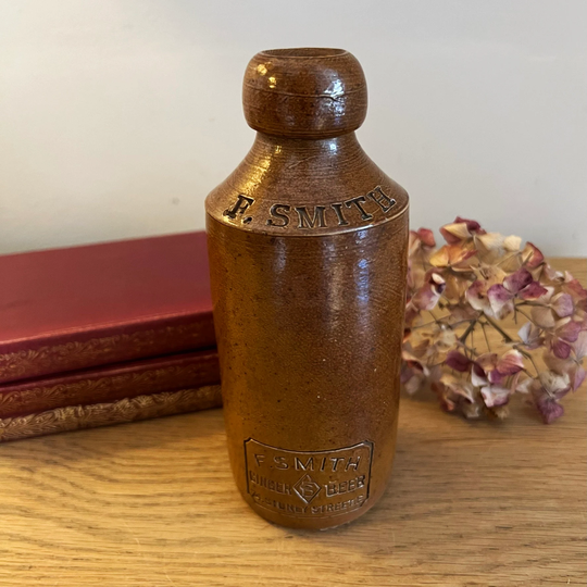 Vintage Salt Glazed Stoneware Bottle, Decor, Ginger Beer Bottle