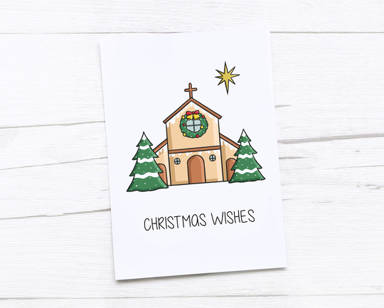 Happy Christmas Card | Merry Traditional Church