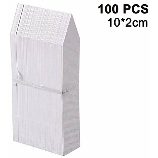 100 Packs Plant Tags Stake Tags Plastic Gardening Tags Nursery Tags for Flowers Vegetables Seedlings Seeds White