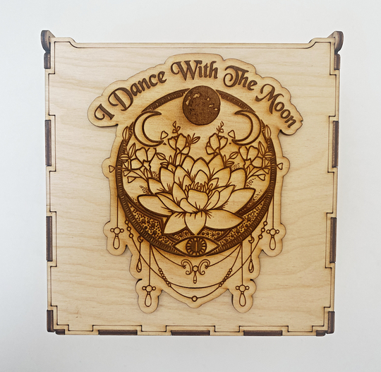 Dance With The Moon Engraved Wooden Box