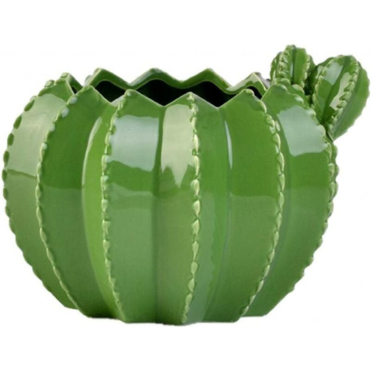 Small flower pot mini cactus shape ceramic flower pot small succulent flower pot indoor garden decoration green delicate life, large