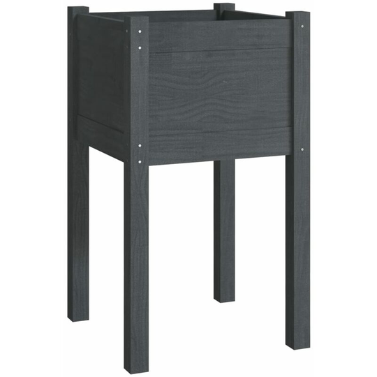 Vidaxl - Garden Planter Grey 40x40x70 cm Solid Pinewood Grey