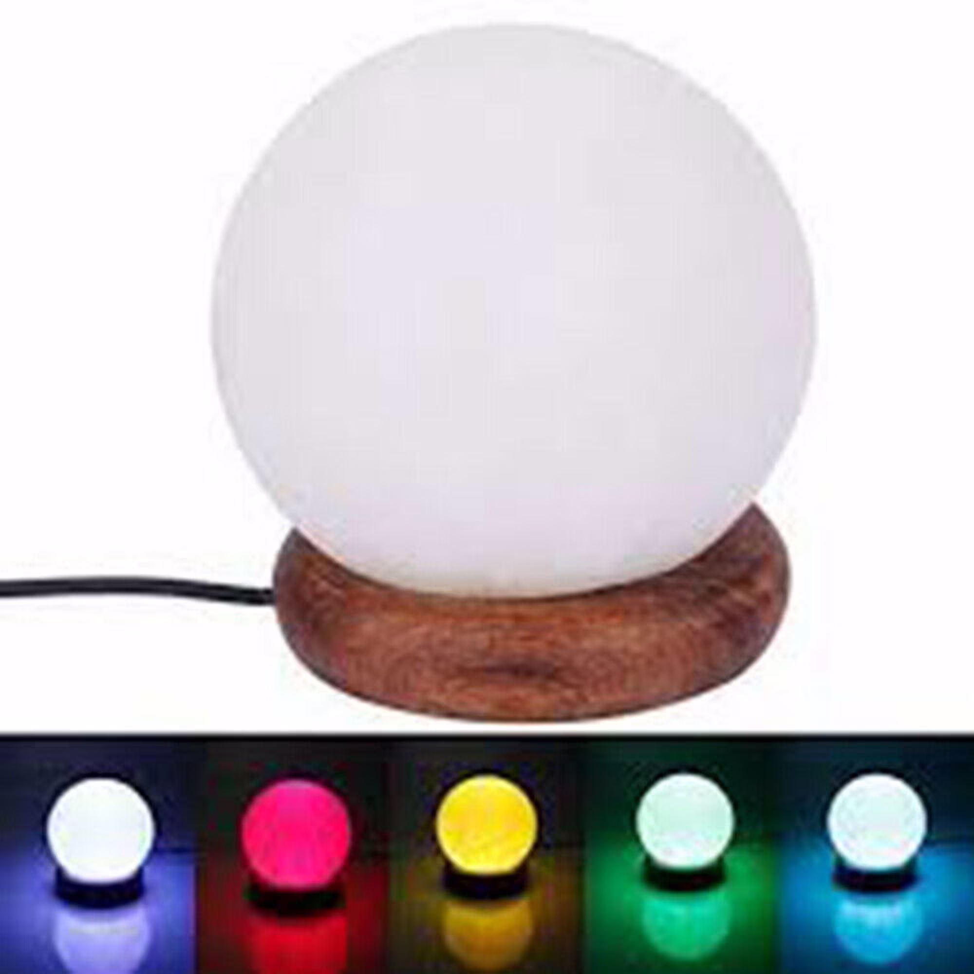 Himalayan Ball Salt Lamp Usb Led Colour Changing Hand Crafted Lamp, Bedroom Living Room Decor, Natural Ioniser, Halloween