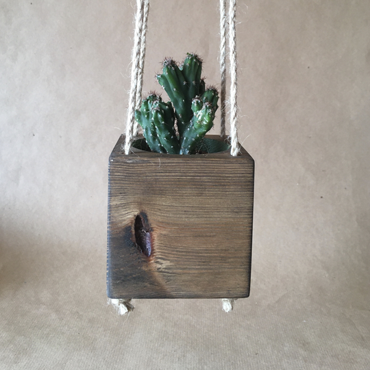Hanging Wooden Planter