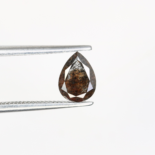 Loose Pear Diamond | Natural Salt & Pepper Brilliant Cut Diamond