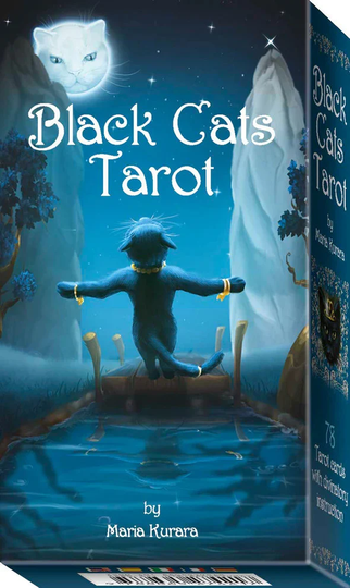 Black Cat Tarot, Modern Tarot Cards. Deck + Velvet Bag Instructions