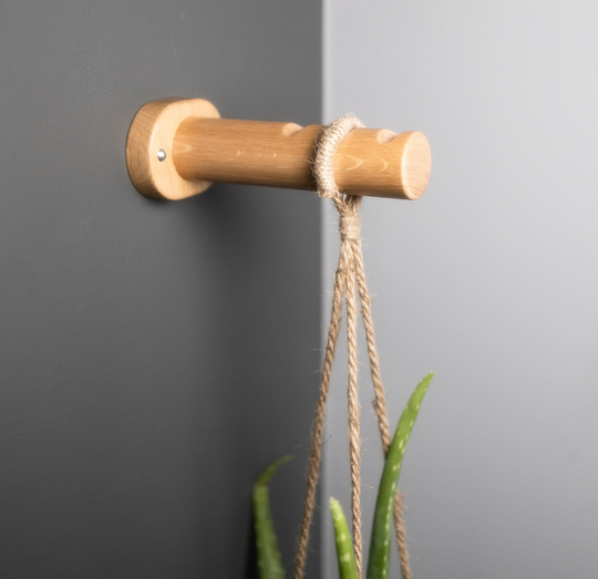 Oak Adjustable Plant Hanger Bracket, Wall Mounts, Multipurpose, Heavy Duty