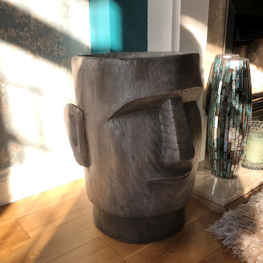 Easter Island Planter. Back in Stock... Libra Incredibly Impressive Large Artistic Head Planter Indoor/Outdoor Use