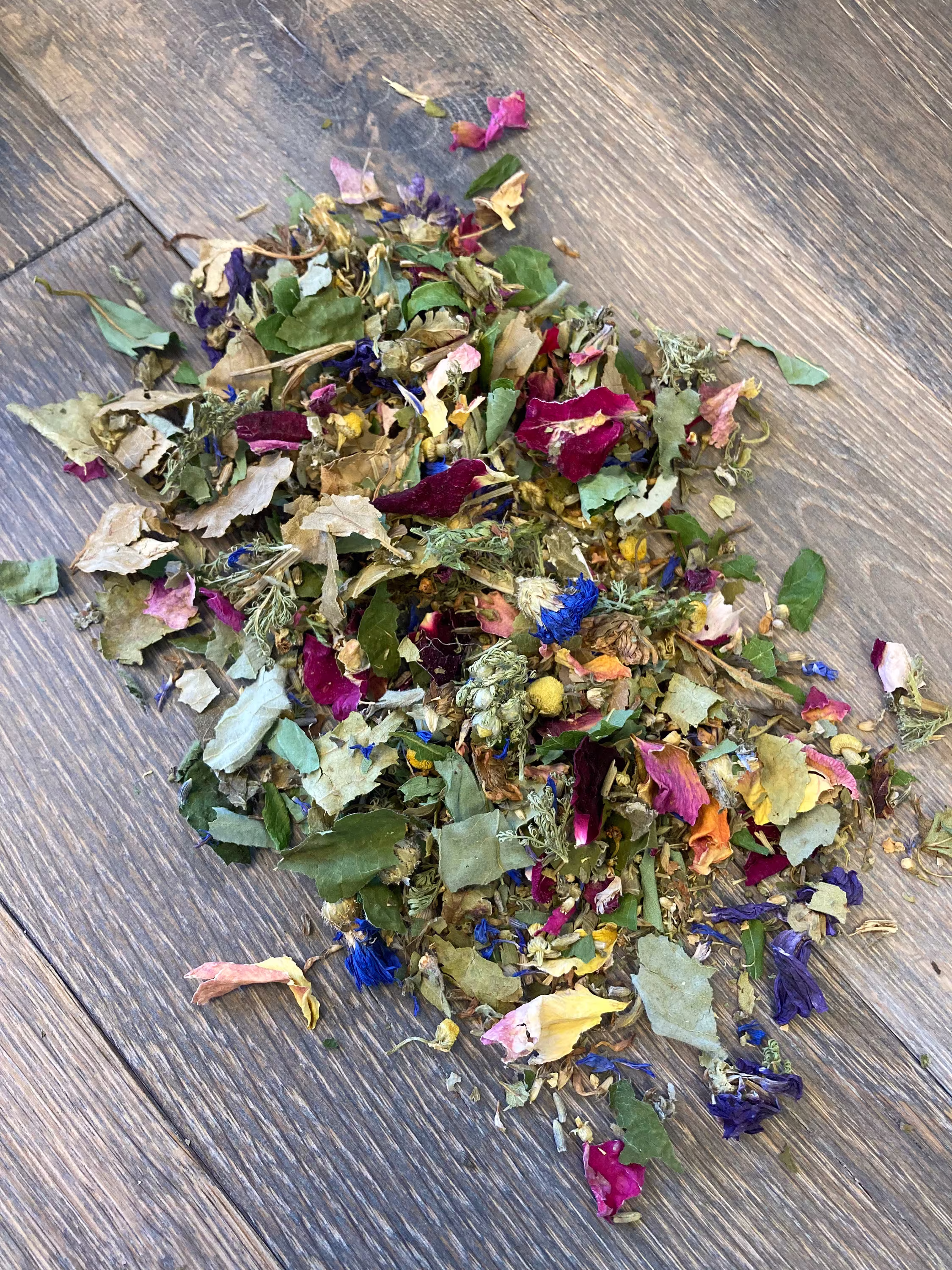 Fairytale Forest Mix Herb & Flower Blend Of Rabbit Forage, Hay Topper, Enrichment