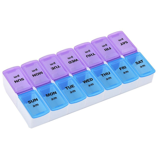 Superseller - Medicine Case Medicine Box Pill Organizer Pill Box Moisture-Proof Pill Case Medication Reminder Portable Travel Container for Vitamins