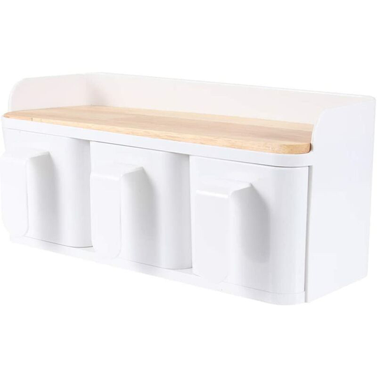 Condiment Container Seasoning Box Set Spice Jars Seasoning Food Storage Containers Salt Sugar Pepper Spice Jar Storage Rack for Home