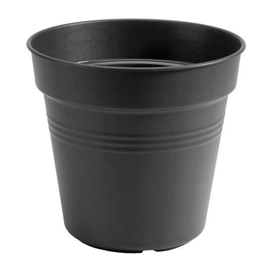 Devenirriche - Growing pot Green Basics 11-Growing pot-dark gray-inside and outside-Ø 17 x h 15.6 cm