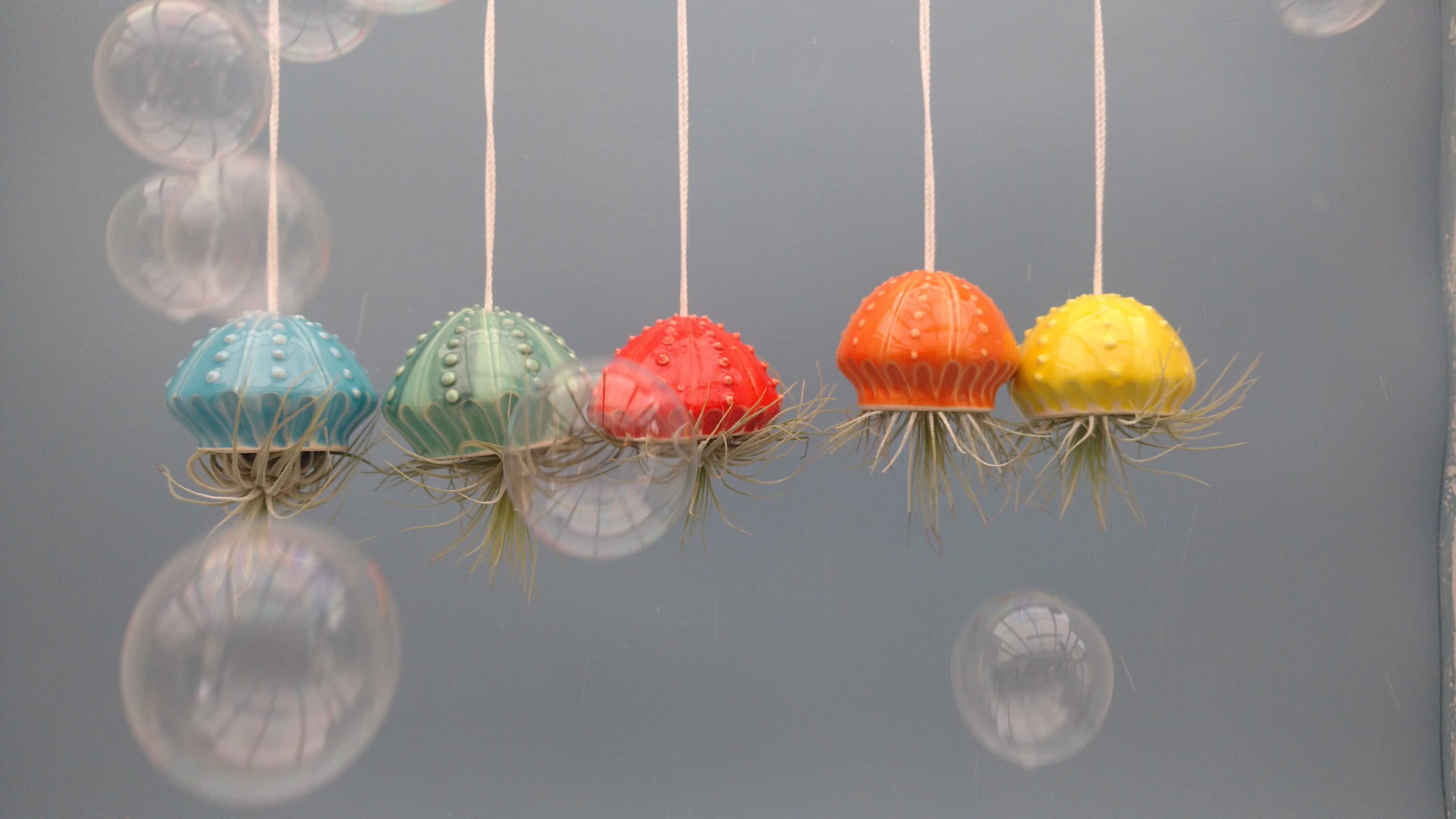 Small Jellyfish, Hanging Planter, Air Planter, Mother's Day Gift, Whimsical Made in Usa