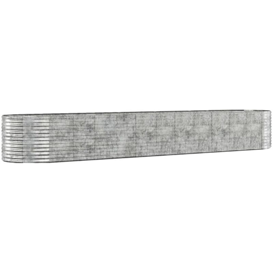 Garden Planter Powder-coated Steel 507x100x68 cm Silver Vidaxl Silver