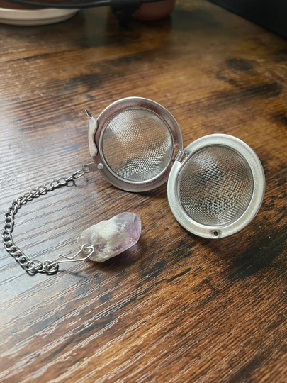 Crystal Herbal Tea Infuser Healing Amethyst