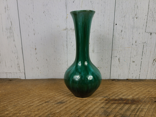 Vintage Turquoise Drip Glaze Bmp Flower Vase 8.5