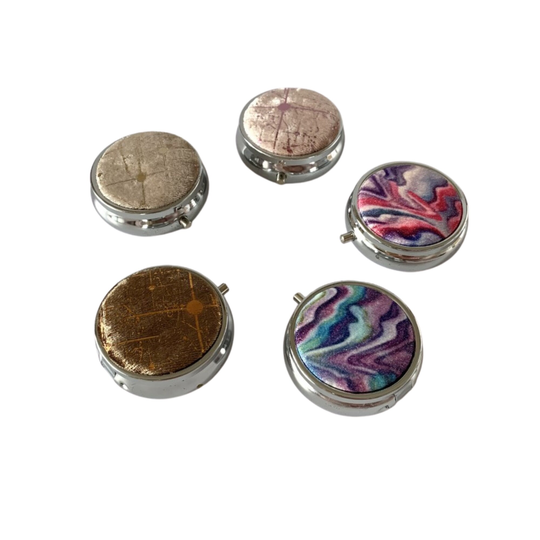 Pretty Glitter Pill Box Case in Various Designs. Explore Now
