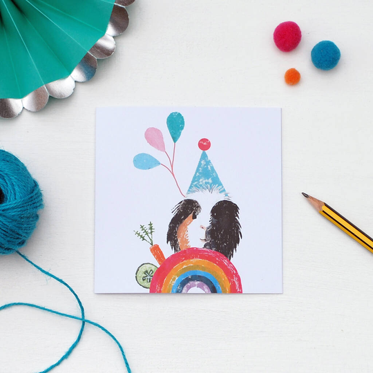 Herb The Rainbow Guinea Pig Birthday Card