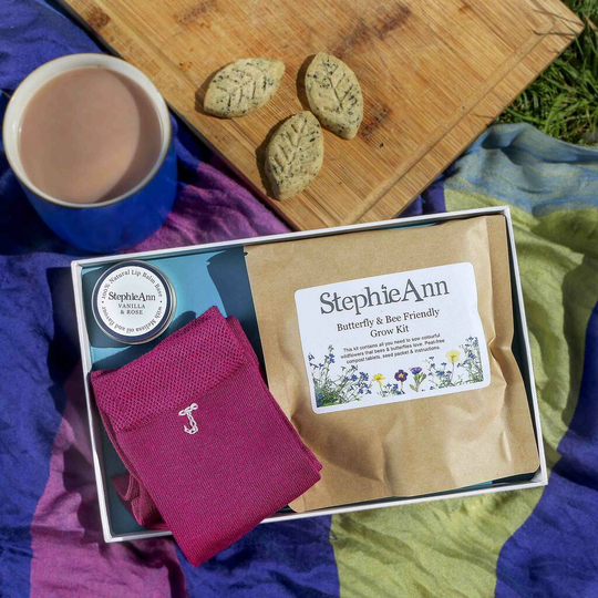 Letterbox Women's Gift With Initial Socks And Seed Kit