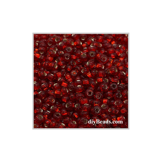 Seed Bead Csb6-97090 Preciosa Czech Glass Beads 6/0 Ruby Silver Lined 20 Grams Diy
