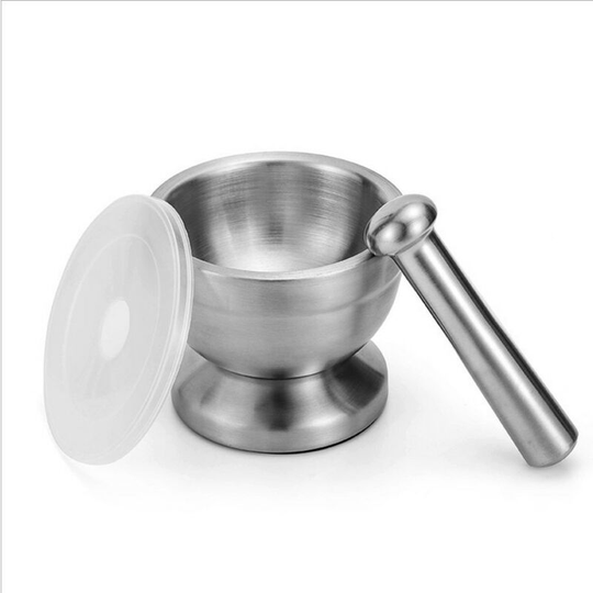 Sun Flowergb - Pill Crusher - Food Grade 304 Stainless Steel Mortar and Pestle - Non-Slip Separator for Easily Crushing Medicine Pills, Vitamins into