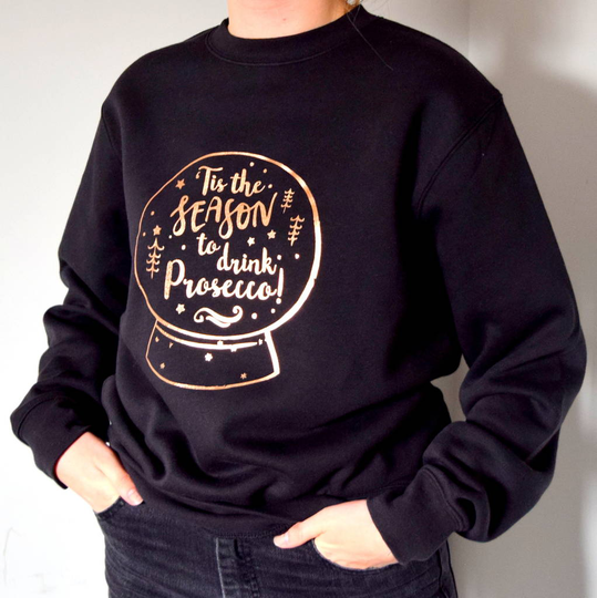 Tis' The Season To Drink Prosecco Christmas Jumper