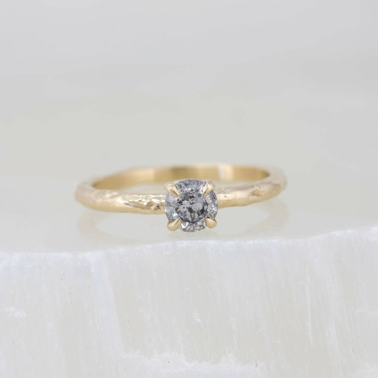 'Giselle' Salt And Pepper Diamond Engagement Ring