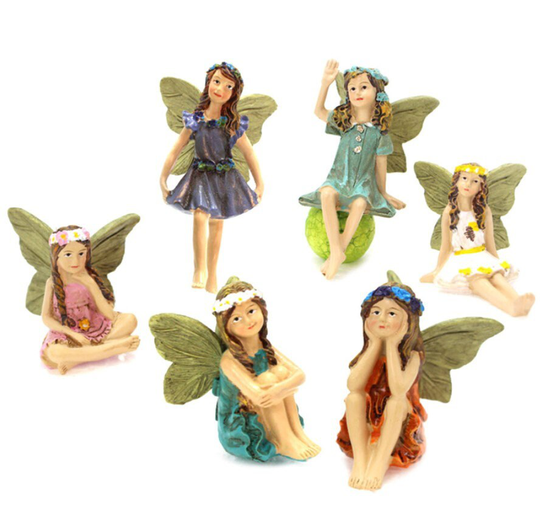 Garden Plant Fairies Set Of Six Magical ~ Place These Elementals in Your Pots Or Nooks & Crannies Free Shipping