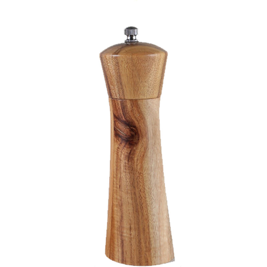 Salt and Pepper Grinders Set, Acacia Wooden Salt and Pepper Mills Shakers Kit Ceramic Rotor Acacia wood pepper mill 6 inches (PP bag)