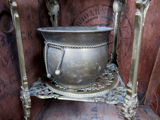 Brass Planter, Plant Pot, Indoor Antique Jardiniere, Vintage Conservatory Plant, Succulent Planter