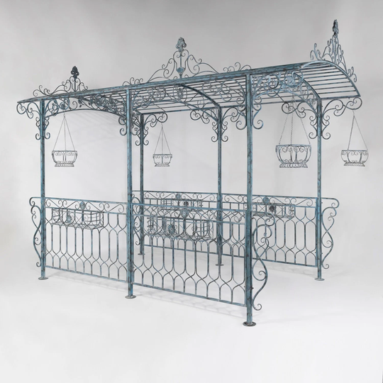 Long Gazebo With Planters "Georgia 2019
