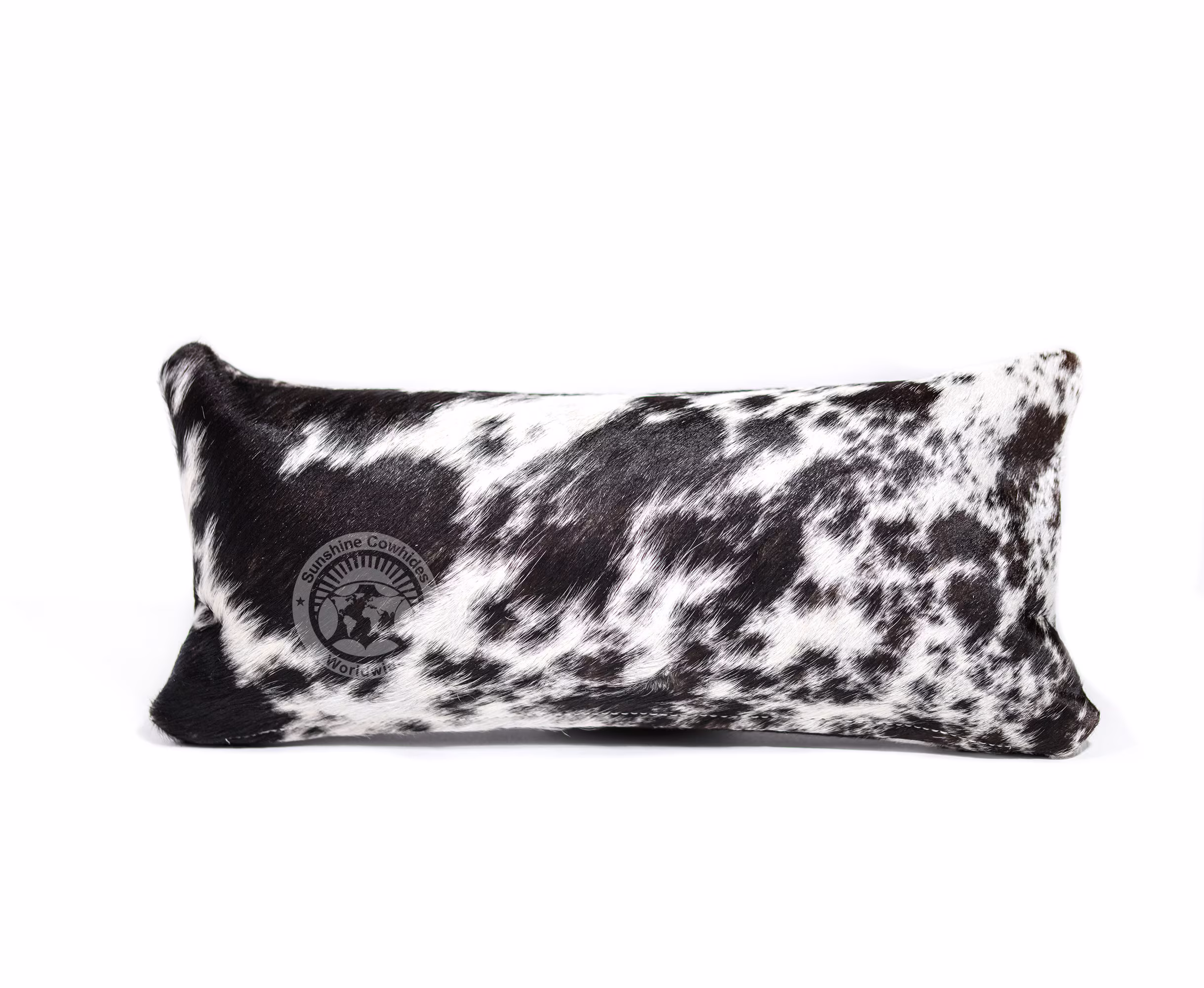Salt & Pepper Cowhide Pillow Cover- 7"x15