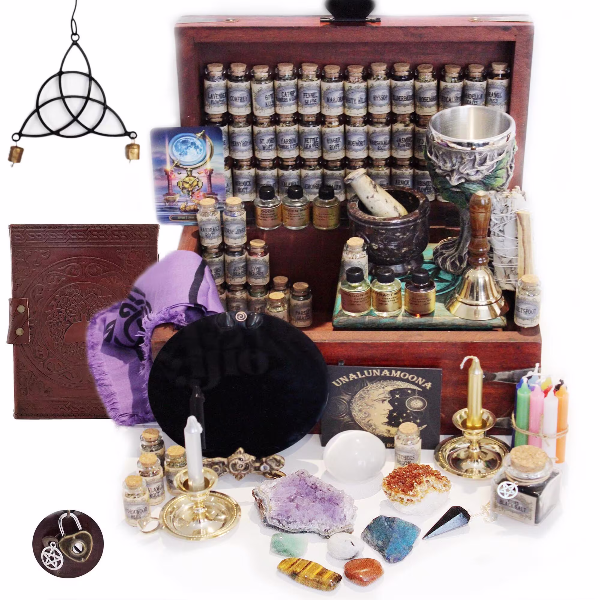 Witch Kit - Witchcraft Beginner Wiccan Supplies Box- Baby Starter Potion Ritual