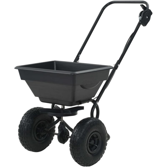 Walk Behind Salt Spreader pvc and Steel 92x46x70 cm 15 l VD04979 - Hommoo