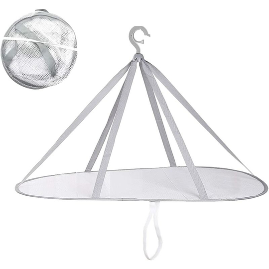 Foldable Herb Dryer Mesh Drying Net Hanging Clothes Plant Socks Multifunction Indoor Outdoor Hanger 1 Layers (61 x 78cm)