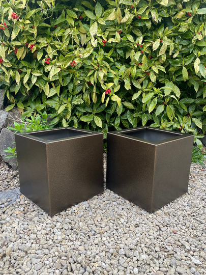 Bronze Square Aluminium Indoor Outdoor Garden Planters