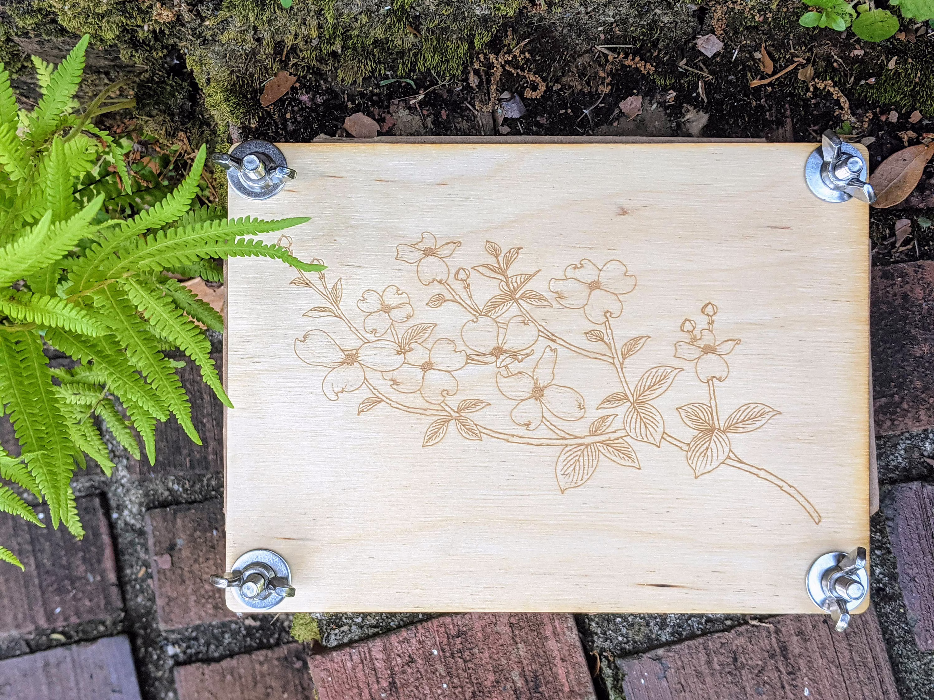 Flower Press Kit | Personalized Nature Lovers Gift Herb Botanica Engraved