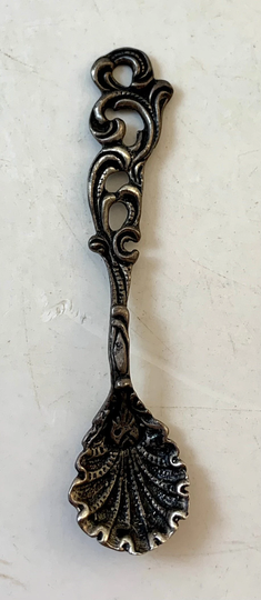 Vintage Miniature Albo Salt Spoon Sterling Silver