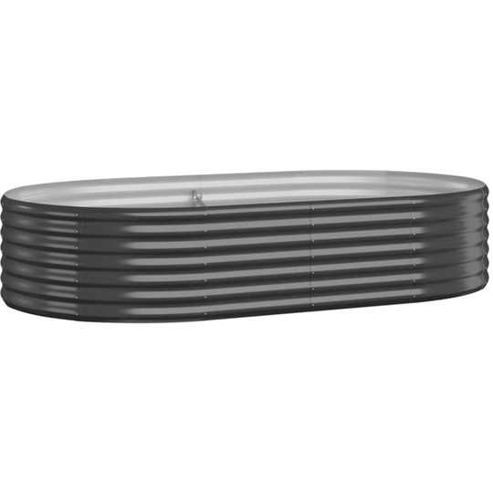 Garden Planter Powder-coated Steel 175x100x36 cm Anthracite Vidaxl Anthracite