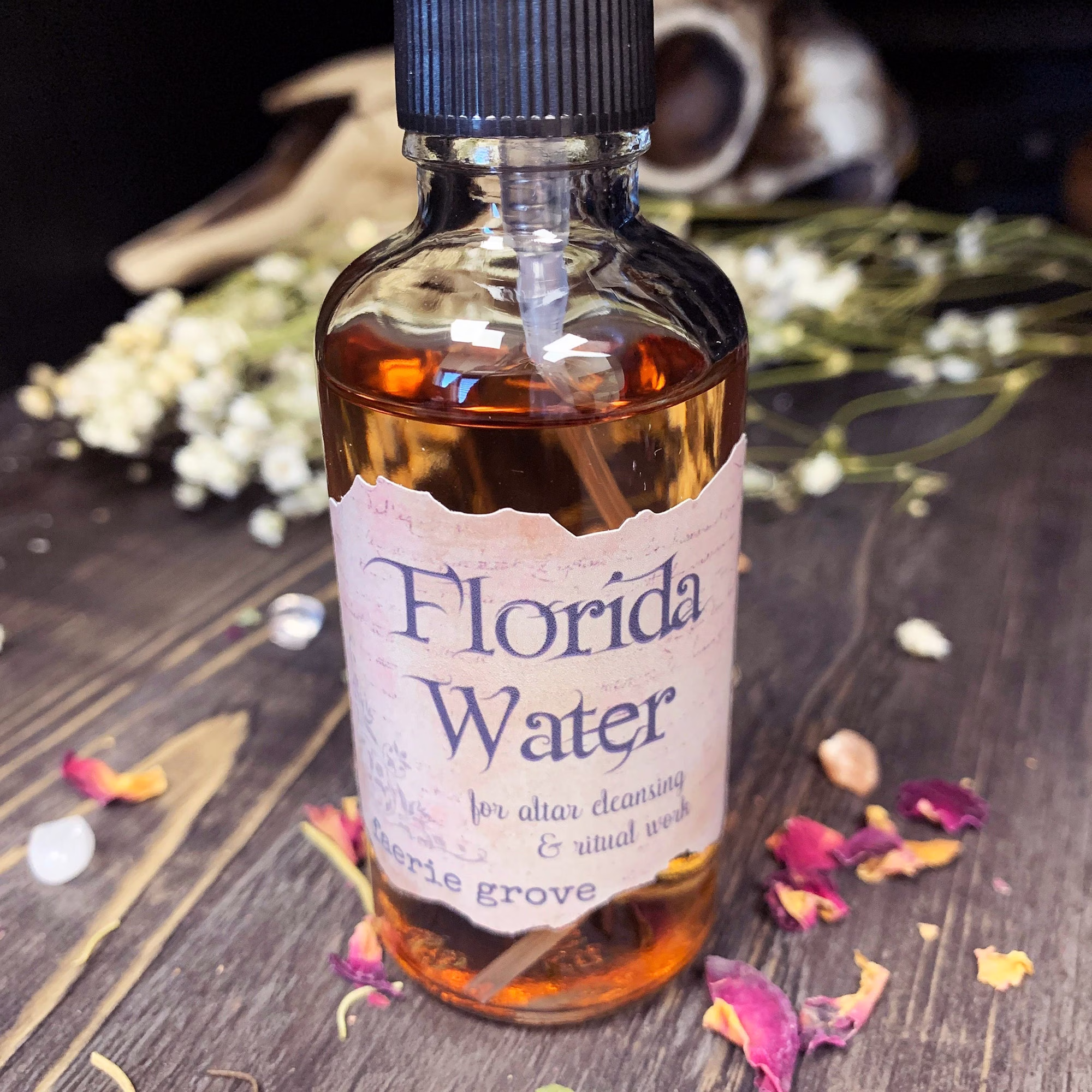 Herb Infused Florida Water | Cleansing Purification Manifesting Spell Work Ritual Craft Witchcraft Green Witch Cottagecore Herbs