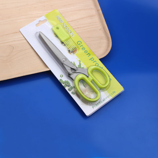 Sun Flowergb - Herb Scissors,5 Blade Scissors Herb Scissors for Aromatic Herbs Equipped with Cleaning Comb