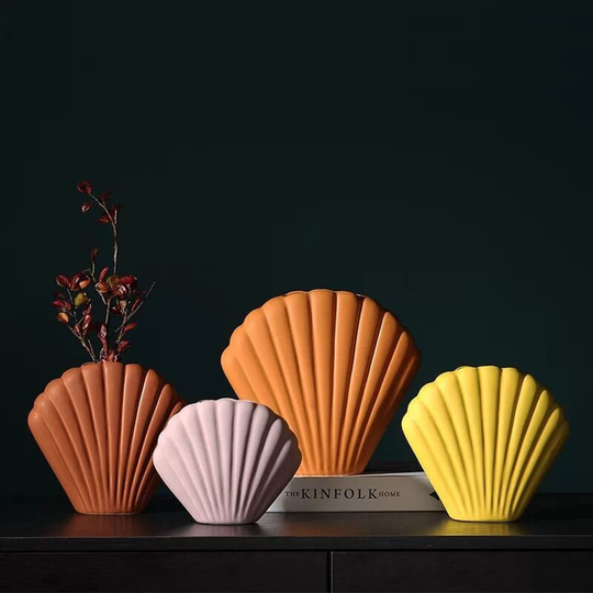 Shell Vase | Sea Decor Cute Ceramic Flower Pot Nordic Wedding Decoration Home Boho For Flowers