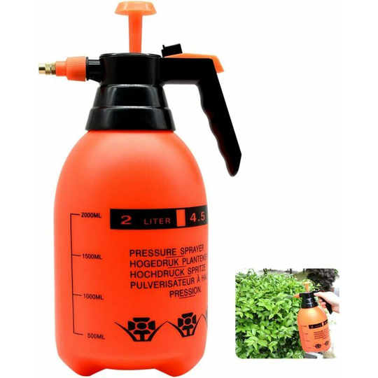 2L high pressure sprayer with adjustable brass nozzle, high quality pump atomizer (2L suitable for home and garden plants