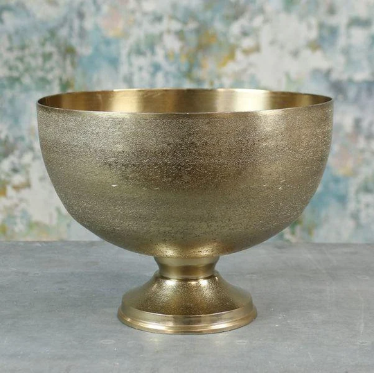 Gold Mayfair Bowl | Medium Metal Vase