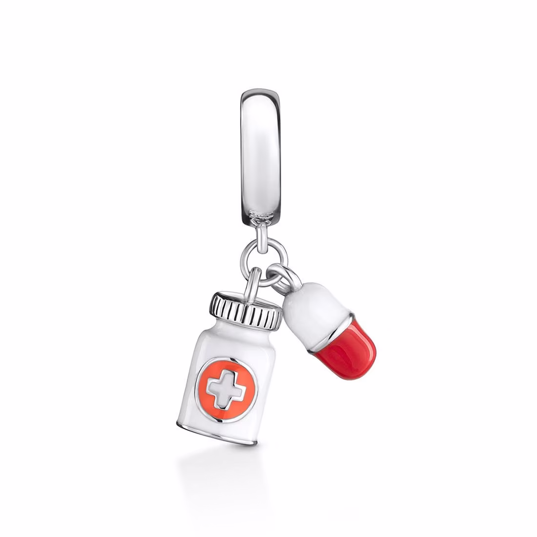 Pill-Pill Bottle Charm Fits Pandora, 925 Sterling Silver, Pill Pharmacy Medicine Nurse Doctor Charms