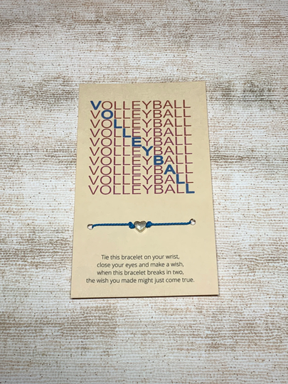 Volleyball Wish Bracelet | Personalized End Of Season Gift Party Favor For Friend Team