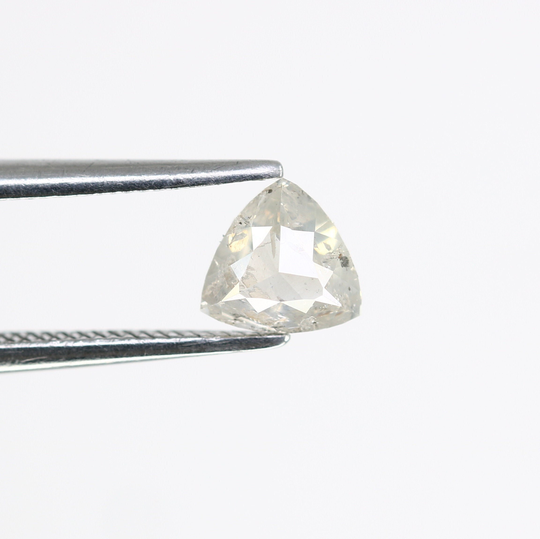 Trillion Cut White Salt & Pepper Diamond For Ring